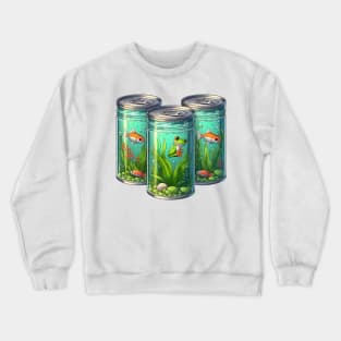 A Fishy Adventure in a Tin Crewneck Sweatshirt